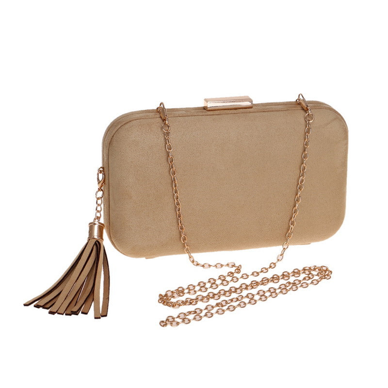 Women's Leather Veet Dinner Luxury Banquet Tassel Evening Bags