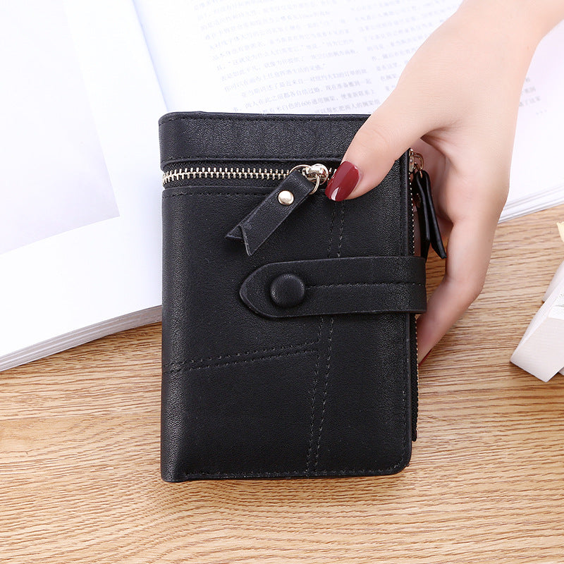 Women's Short Version Trendy Fresh Female Folding Ladies Wallet