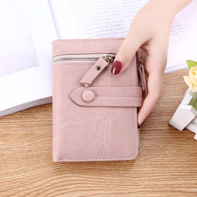 Women's Short Version Trendy Fresh Female Folding Ladies Wallet