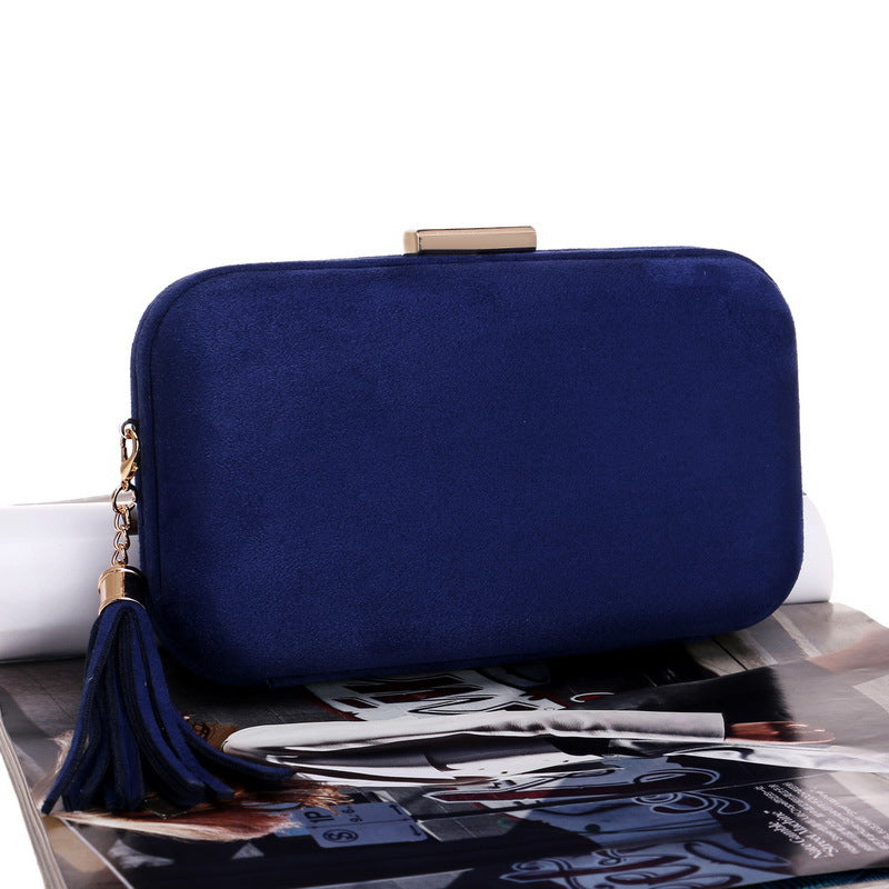 Women's Leather Veet Dinner Luxury Banquet Tassel Evening Bags