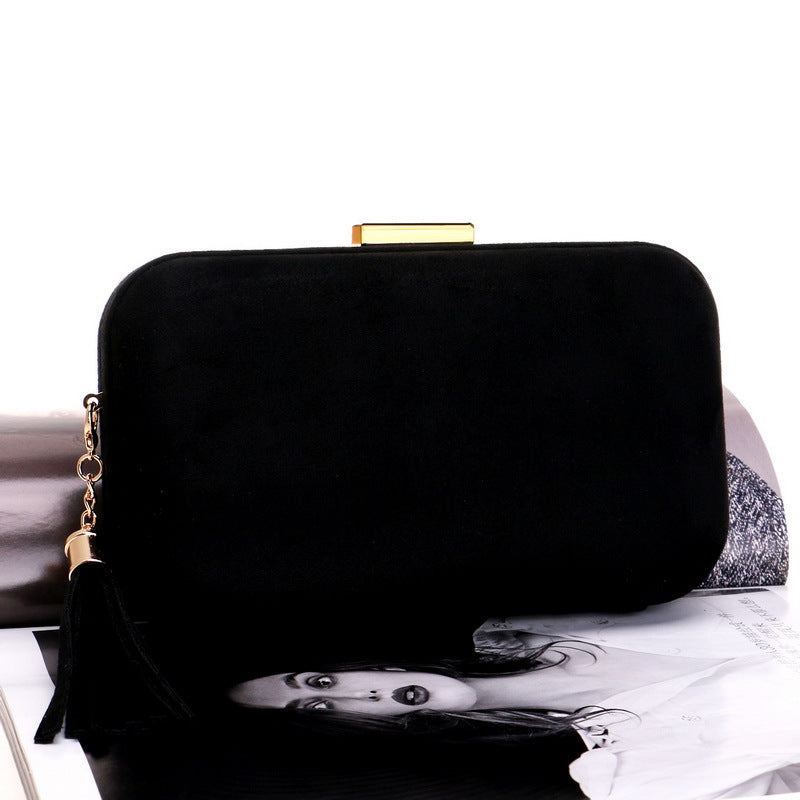 Women's Leather Veet Dinner Luxury Banquet Tassel Evening Bags