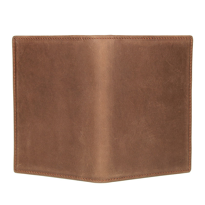 Genuine Leather Passport Swiping Document Ticket Card Holder