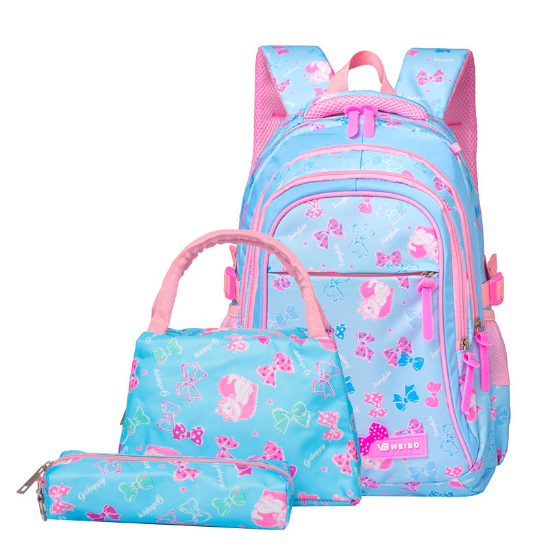 Classy Glamorous Three-piece Fashion Printed Cute Elementary School Students' Schoolbags