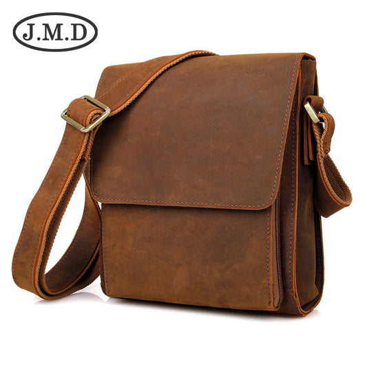 Men's Vintage Genuine Leather Minority Simple Crazy Men's Messenger Bags