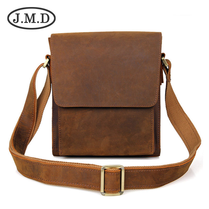 Men's Vintage Genuine Leather Minority Simple Crazy Men's Messenger Bags