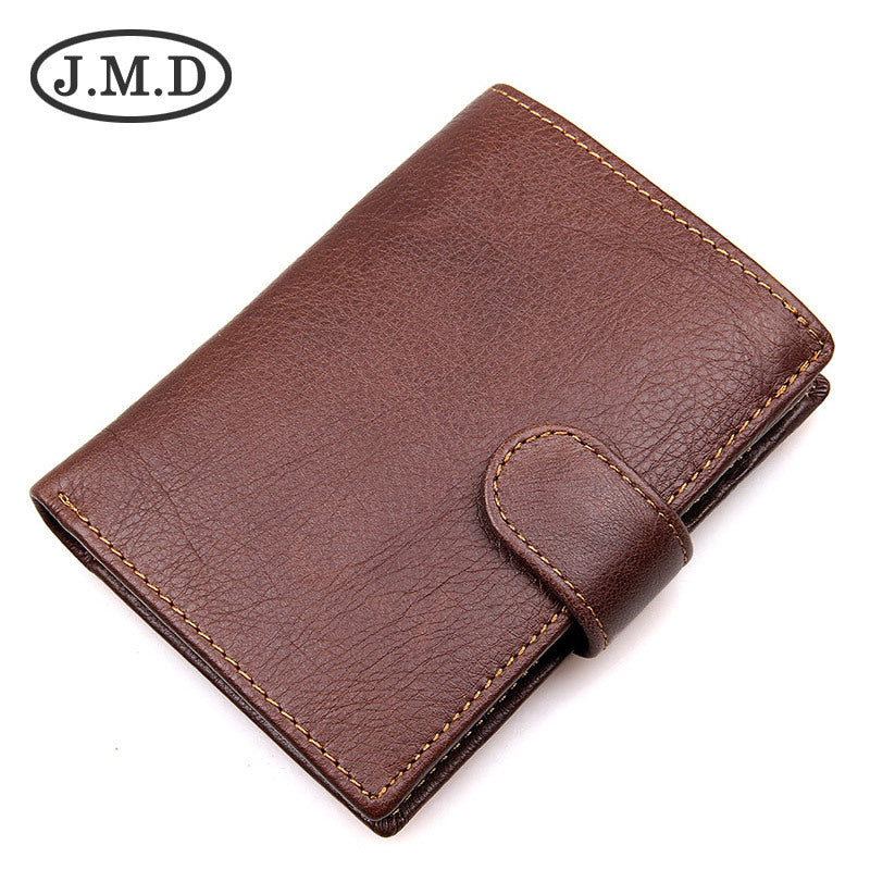 Men's Retro Leather Tri Fold Short Cowhide Men's Wallets