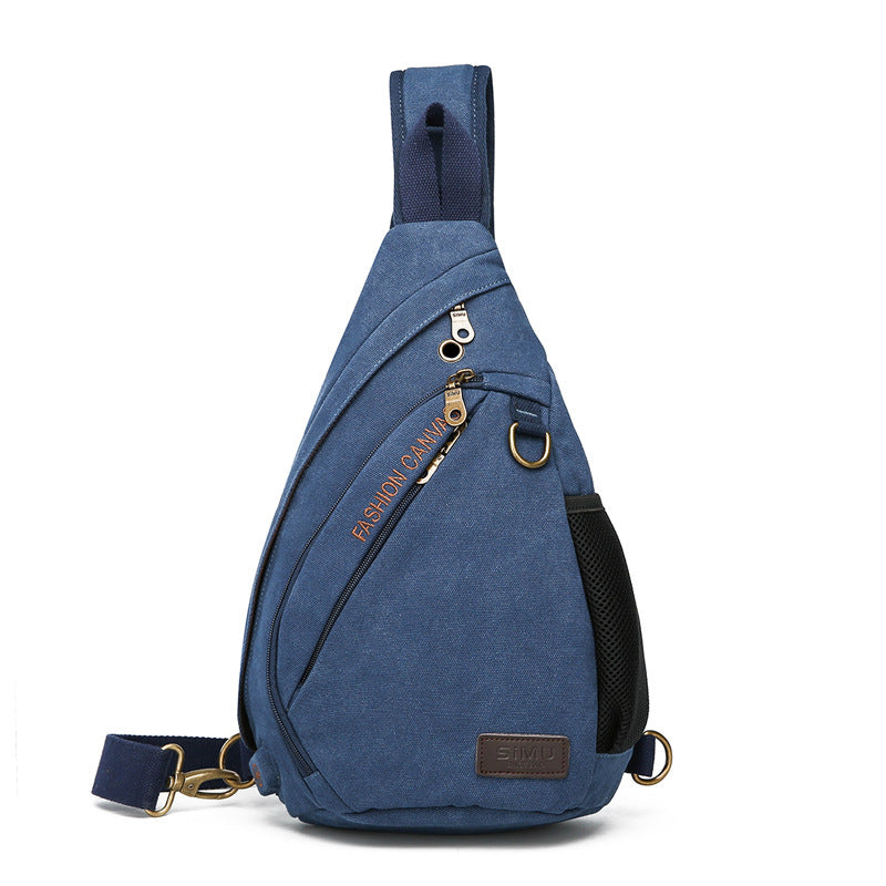 Comfortable Men's Canvas Korean Fashion Trendy Men's Chest Bags