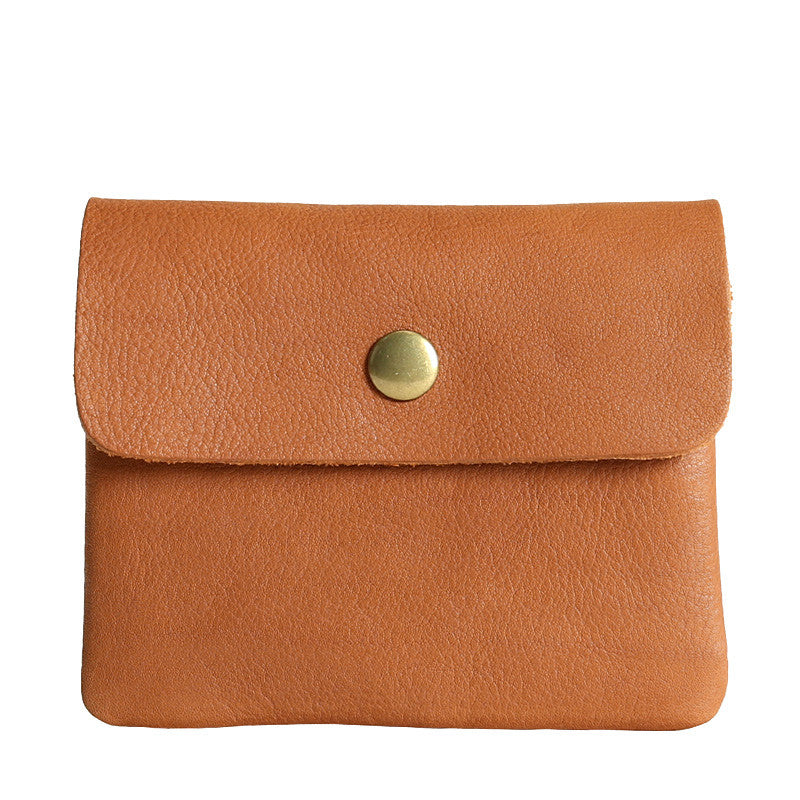 Women's & Men's Handmade Retro First Layer Cowhide Short Leather And Ladies Wallets