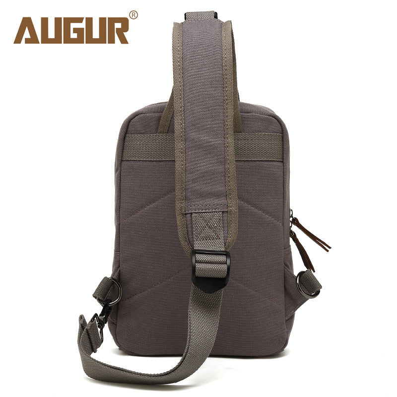Men's Flying Canvas Korean Style Ear Hole Men's Chest Bags