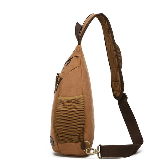 Comfortable Men's Canvas Korean Fashion Trendy Men's Chest Bags