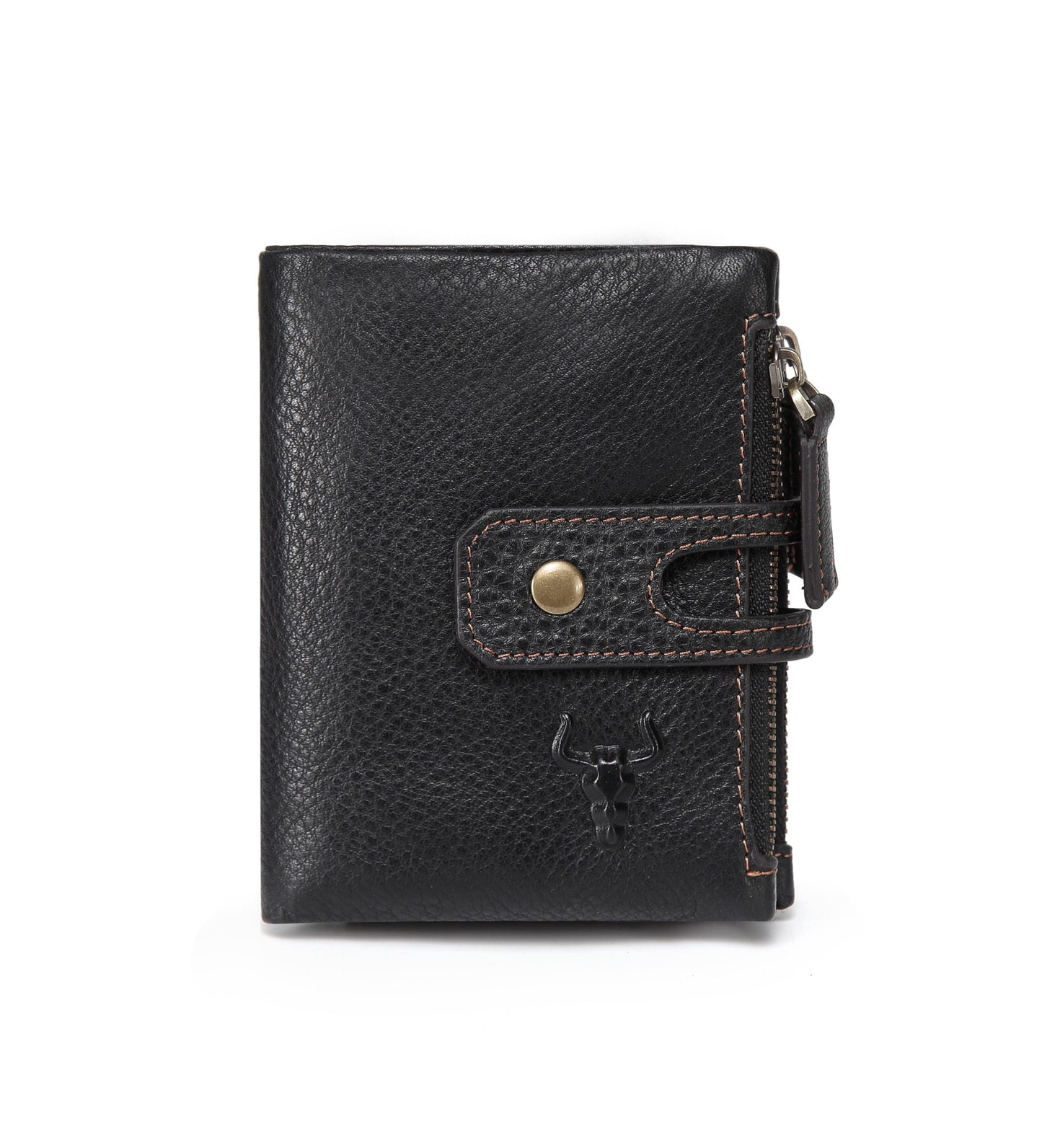 Famous Artisan Leather Short Zipper Button Multiple Men's Wallets