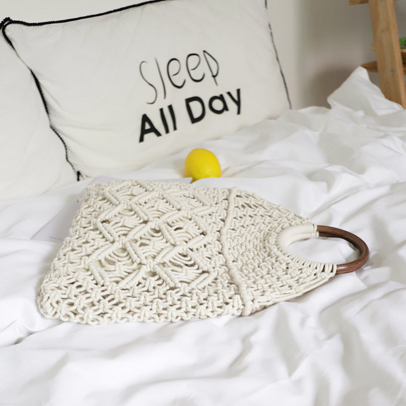 Summer Woven Hollowed Stylish Retro Minimalism Handbags