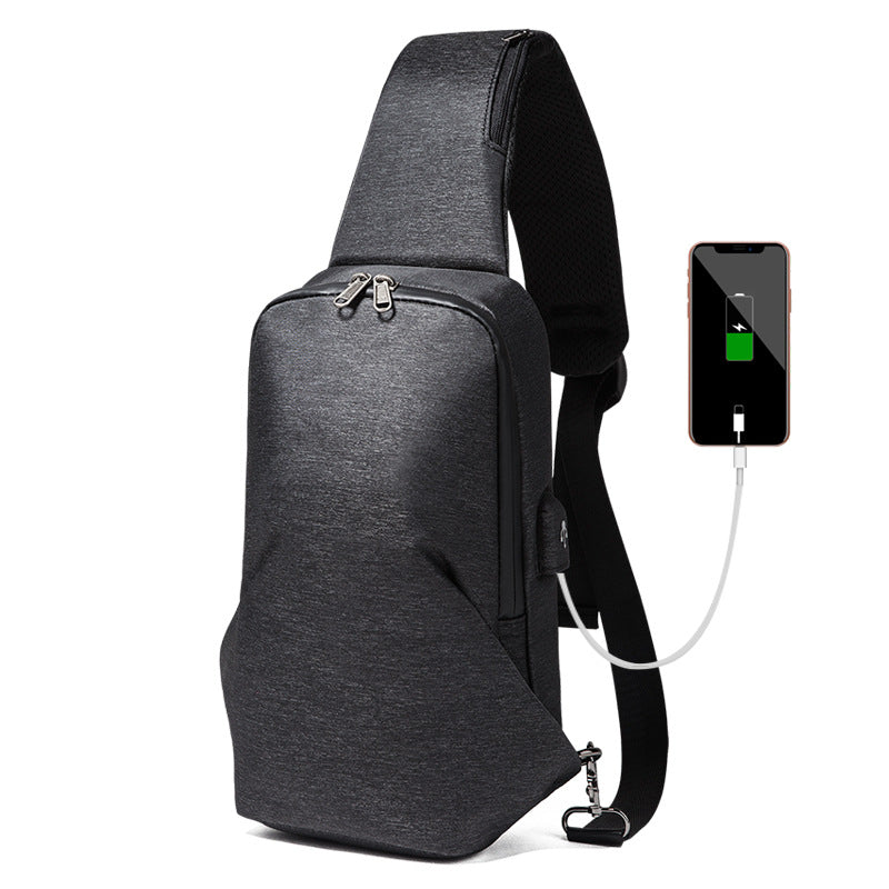 Men's Trendy Cool Style Charging Green Men's Chest Bags