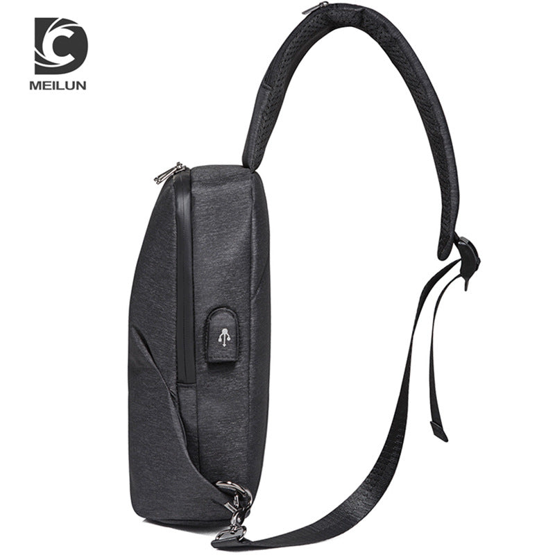 Men's Trendy Cool Style Charging Green Men's Chest Bags