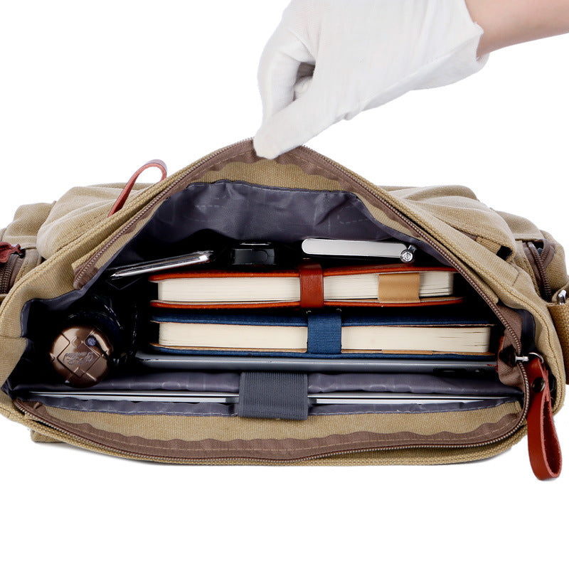 Men's Canvas Vintage Large Capacity Business Men's Shoulder Bags