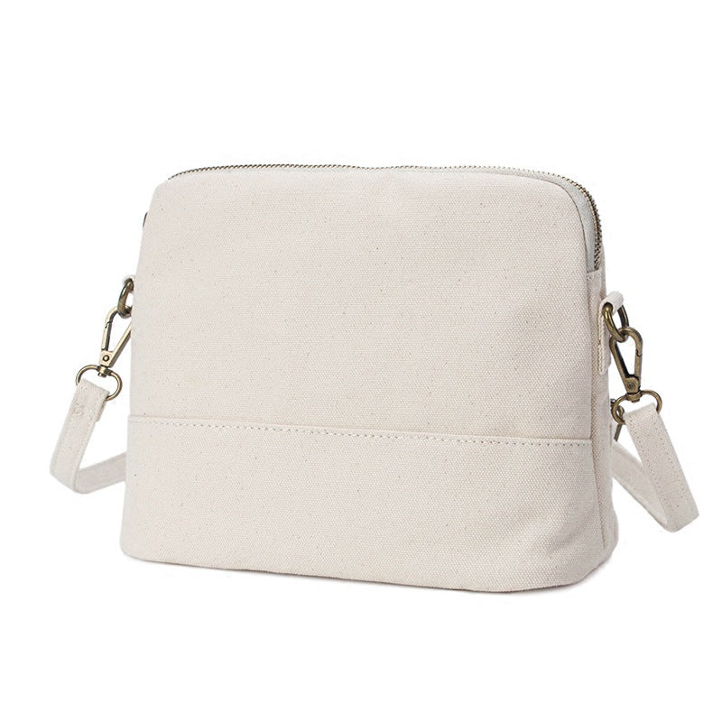 Women's Fresh Literature Art Cotton Canvas Shell Crossbody Bags