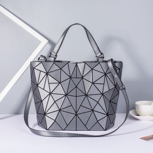 Fashion Women's Geometric Diamond Quilted Folding Shoulder Bags