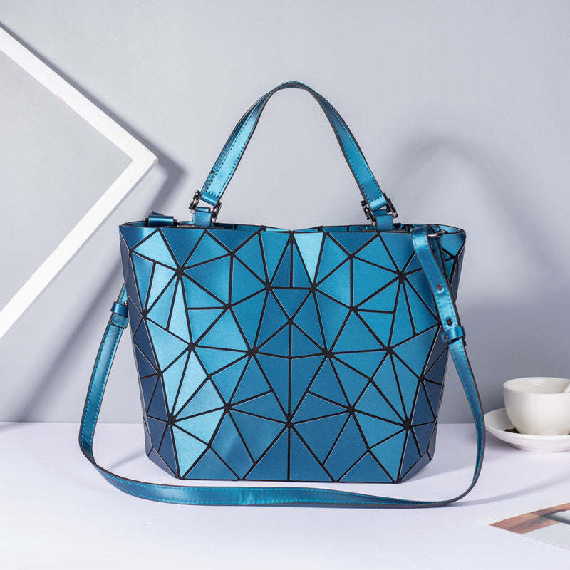 Fashion Women's Geometric Diamond Quilted Folding Shoulder Bags