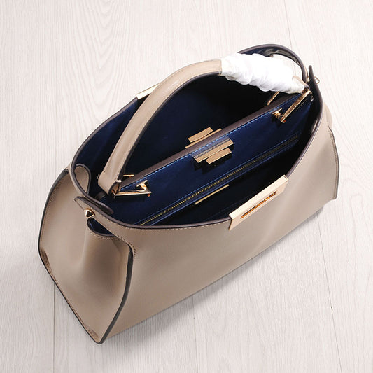 Women's Adult Lady Like Woman Genuine Leather Rotating Large Crossbody Bags
