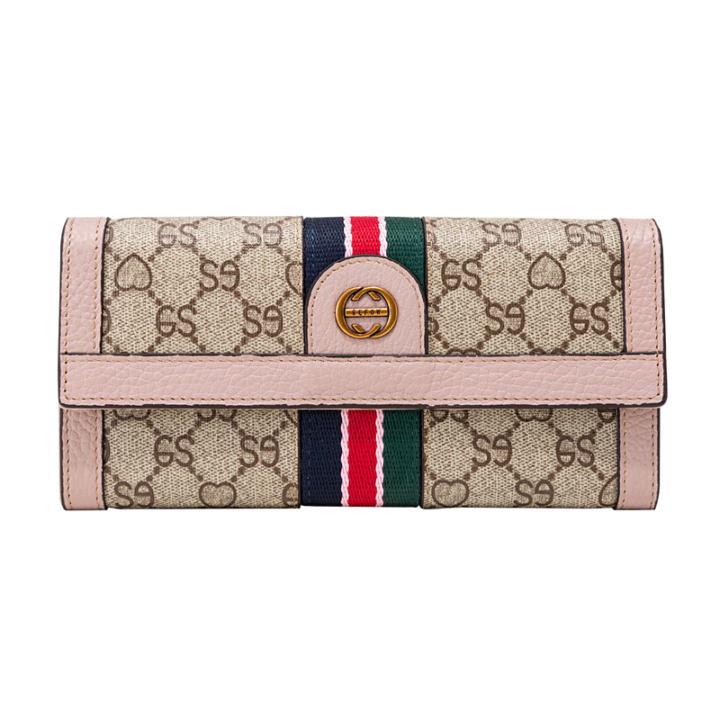 Women's Western Flange Genuine Leather Long Multiple Ladies Wallet