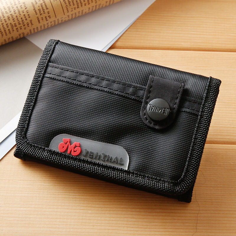 Men's Short Oxford Cloth Korean Multiple Slots Internal Men's Wallet