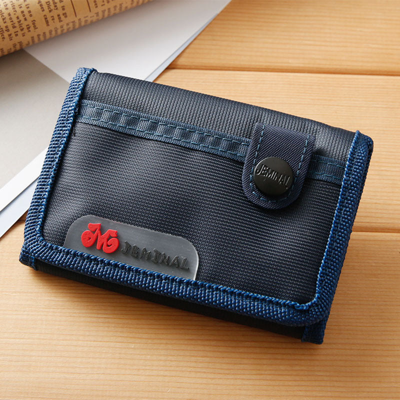 Men's Short Oxford Cloth Korean Multiple Slots Internal Men's Wallet