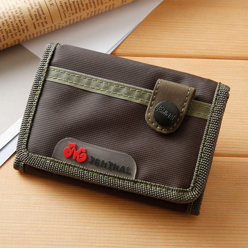 Men's Short Oxford Cloth Korean Multiple Slots Internal Men's Wallet