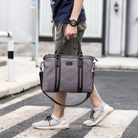 Men's Business Canvas Fashion Computer Portable Poor Men's Messenger Bags