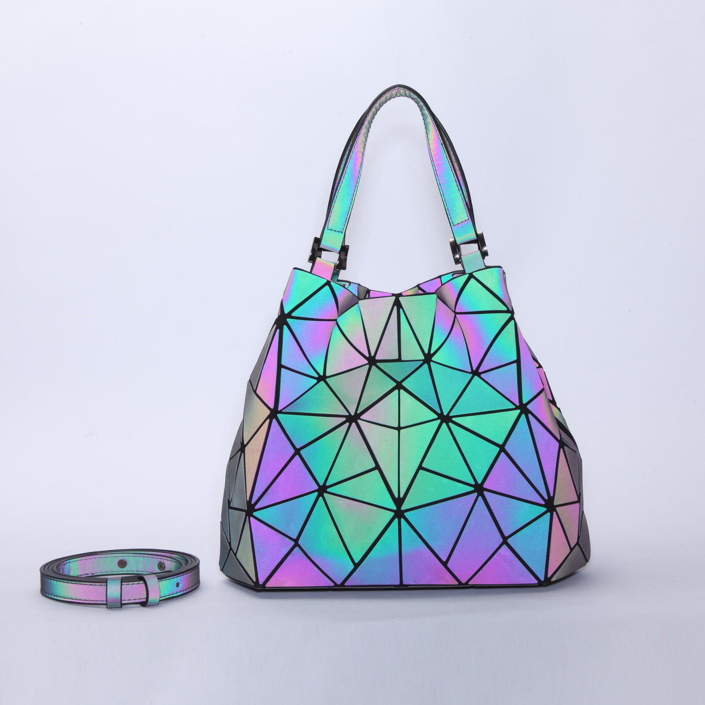 Women's Geometric Luminous Fashion Rhombus Single Variety Handbags
