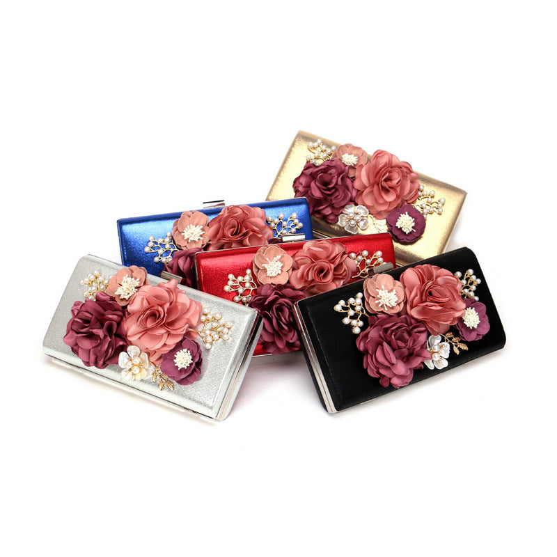 Women's Dinner Luxury Dress Flowers Banquet Clutch Evening Bags