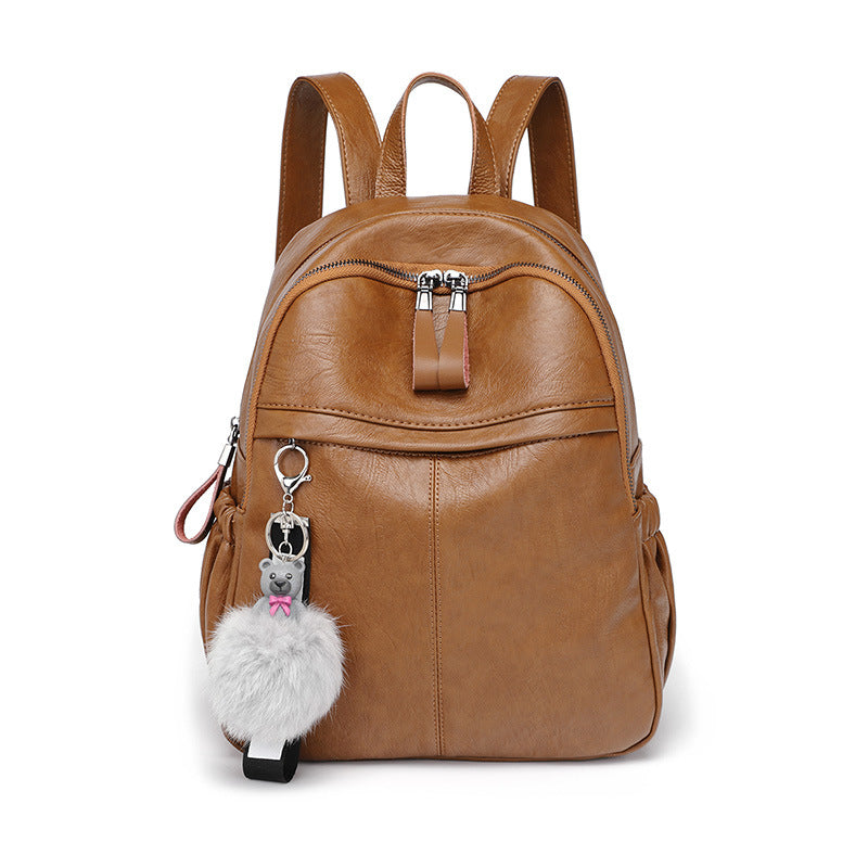 Women's Cattle Leather Trendy Genuine Large Capacity Backpacks