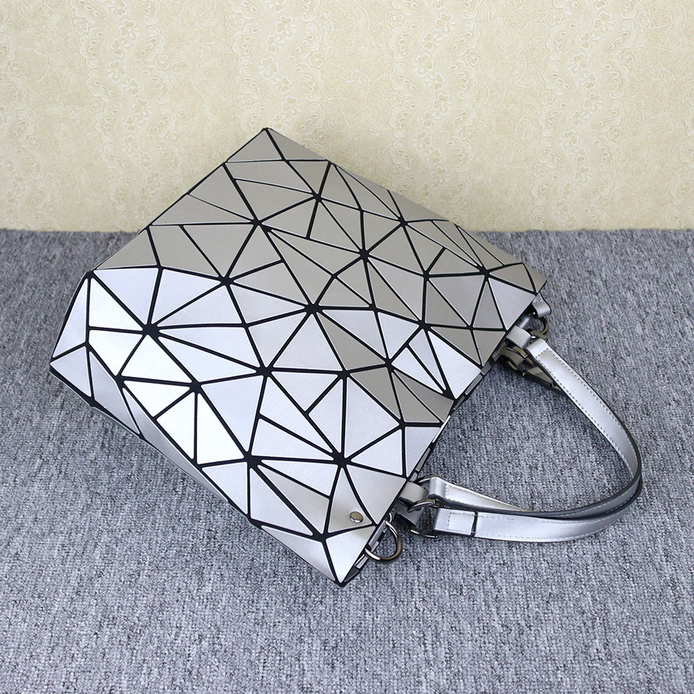 Rhombus Korean Style Fashionable Matte Finish Crossbody Bags