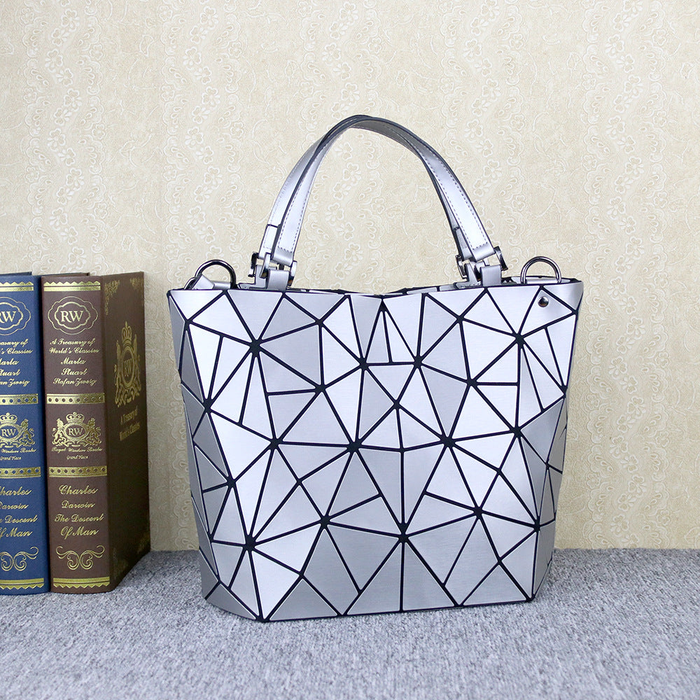 Rhombus Korean Style Fashionable Matte Finish Crossbody Bags