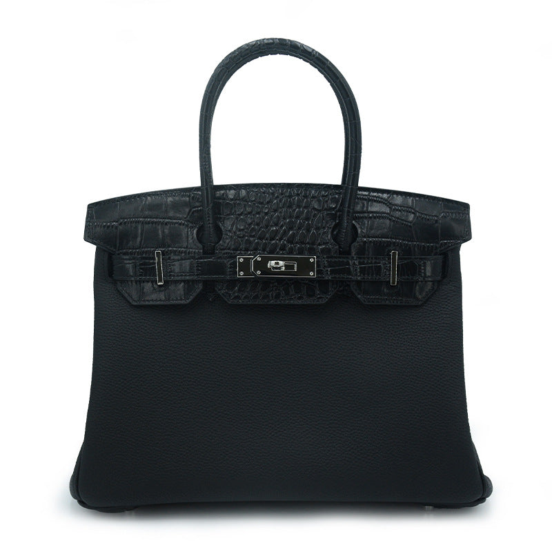 Luxury Crocodile Leather Horn French Stick Handmade Wax Line Bags