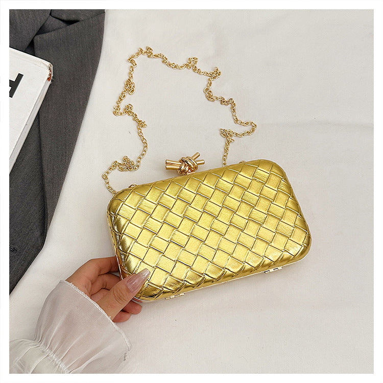 Track Dinner Hand-woven Design Chain Hand-held Bags