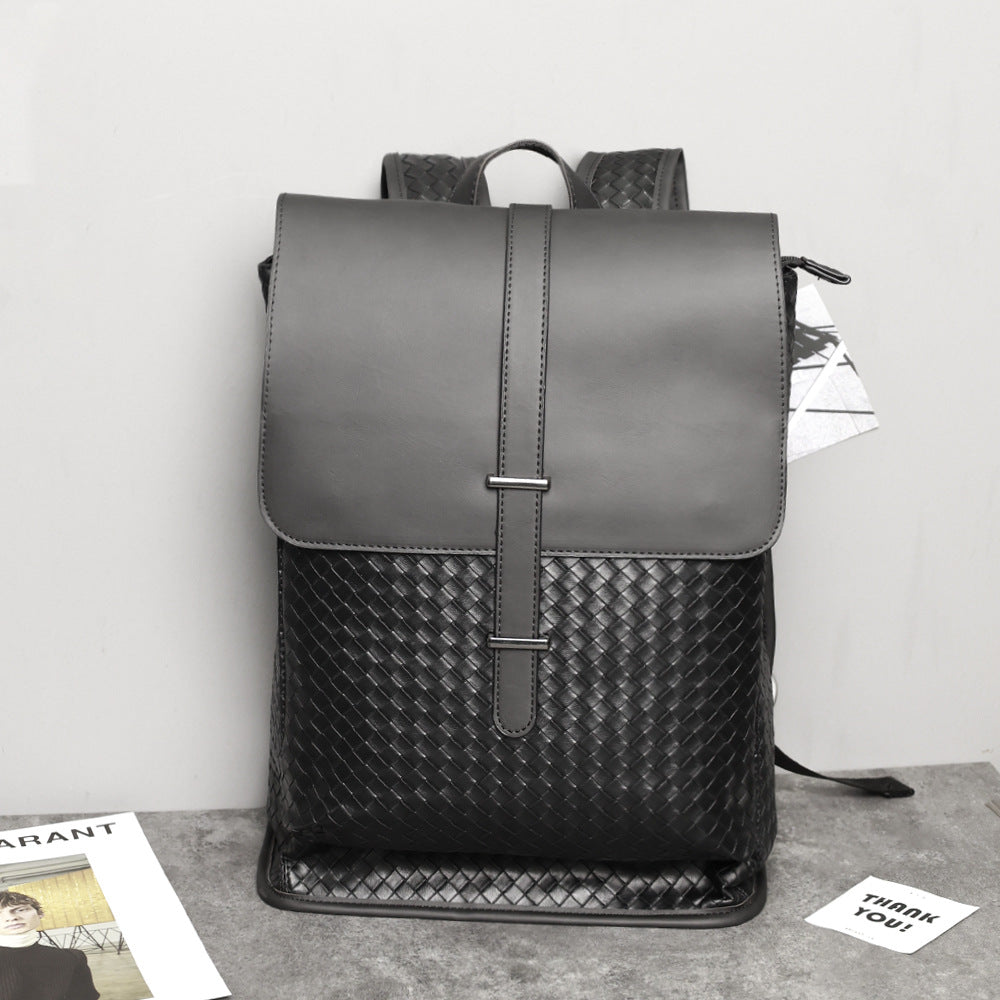 Men's Korean Large Capacity Trendy Plaid Batch Backpacks