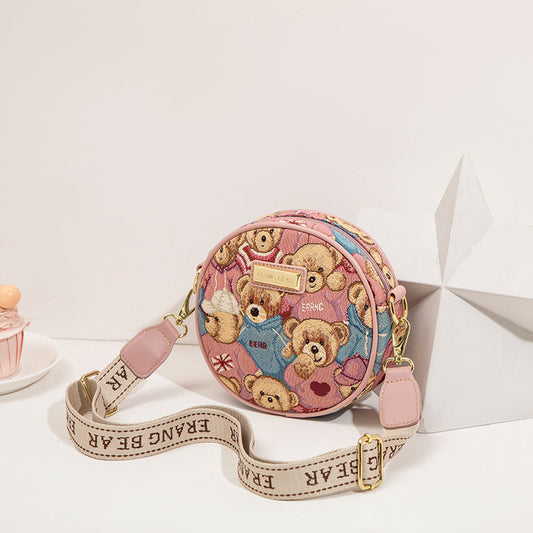 Niche Lovely Female Fashion Mini Round Crossbody Bags