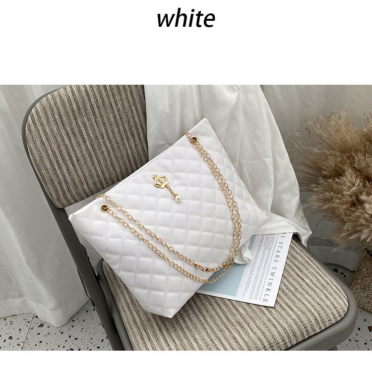 Fashion Diamond Embroidered Personalized Crown Hardware Decoration Tote Bags