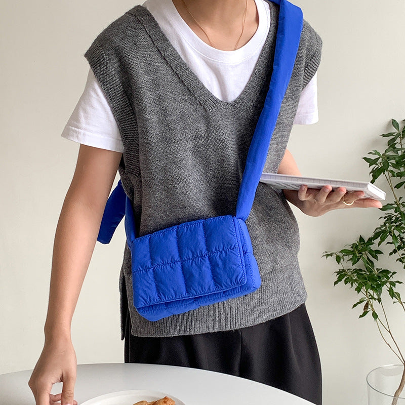 Down Niche High Sense Klein Blue Crossbody Bags