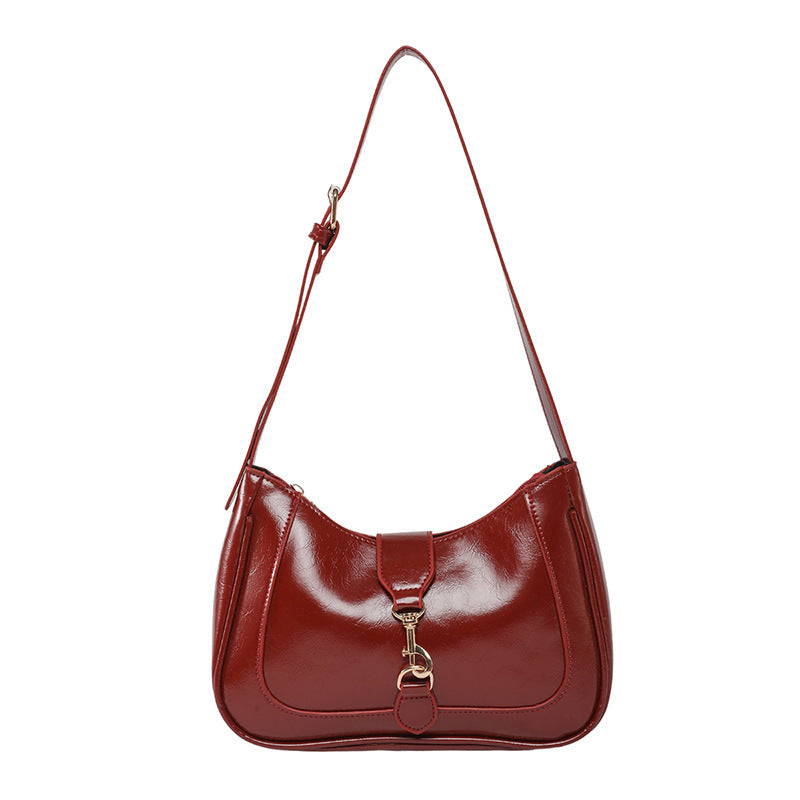 Women's Underarm French Design Glossy Summer Fashion Fashionable Stylish Texture Western Women's Shoulder Bag