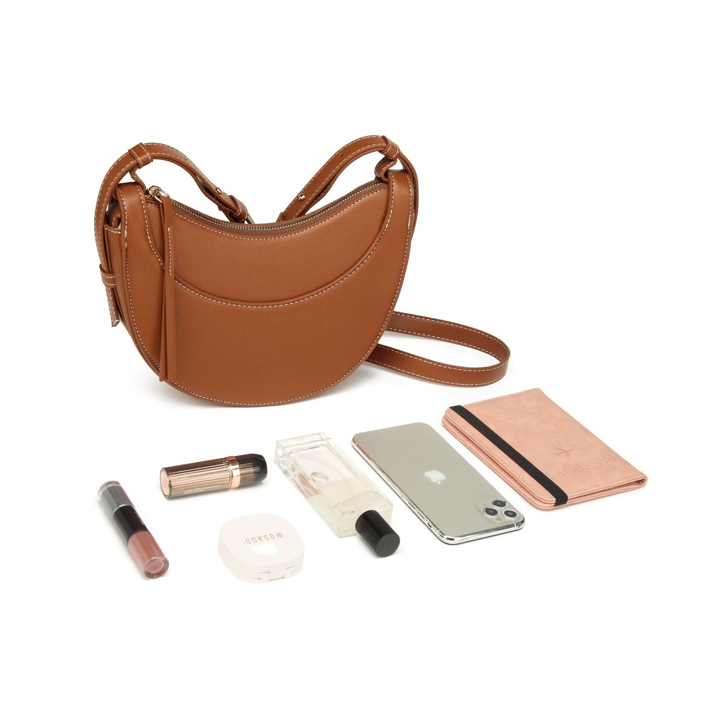 French Minority Design Female Advanced Texture Litchi Pattern Crossbody Bags