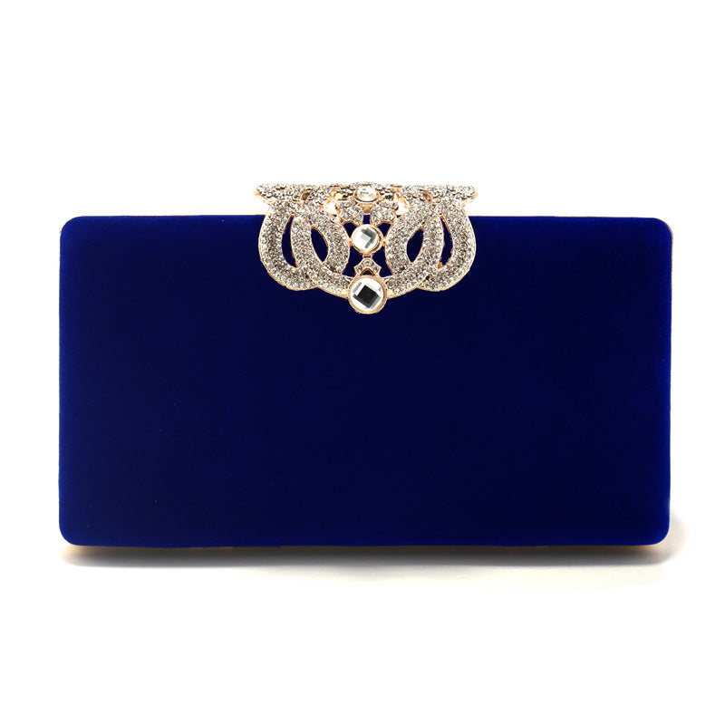 Women's Diamond Inlaid Crown Dinner Banquet Clutch Evening Bags