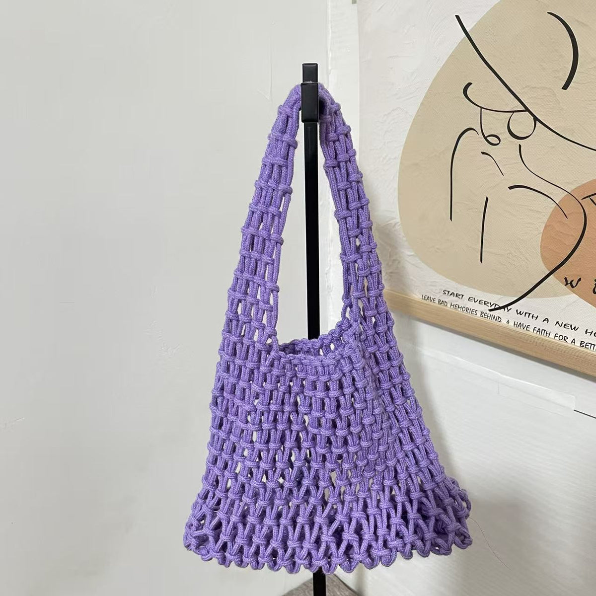 Color Straw Mini Korean Wrist Woven Classic Style Women's Handbag