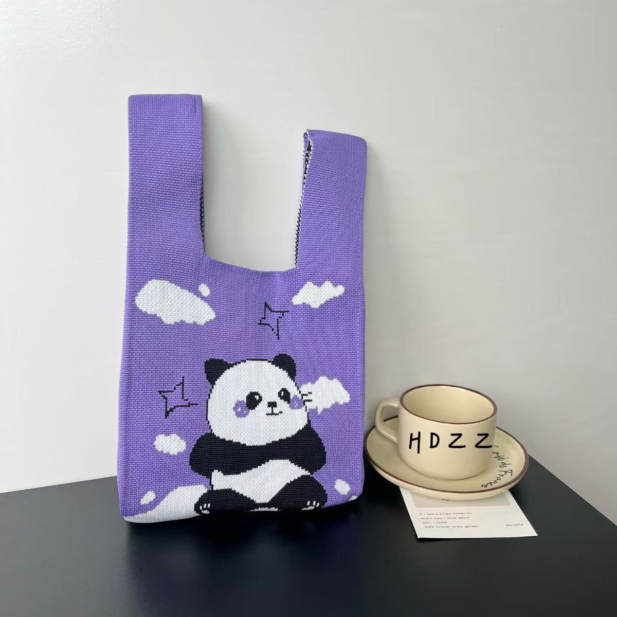 Women's Cute Panda Knitted Gift Niche High-grade Women's Handbag