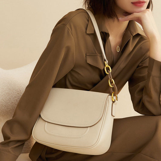 Women's Underarm Niche High-grade Fashionable Texture Saddle Shoulder Bags