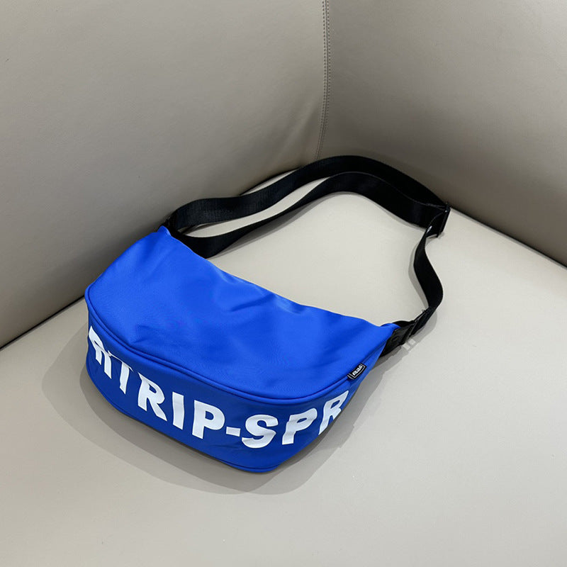 Women's & Men's & Simple Letter Oxford Cloth Large Crossbody Bags