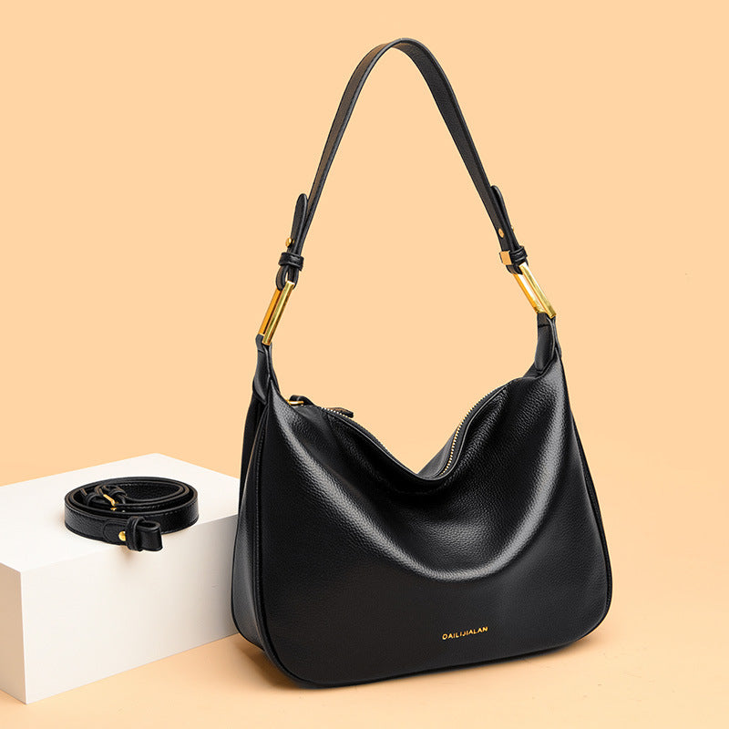 Stylish Simple Versatile Female Commuter Large Capacity Armpit Bags