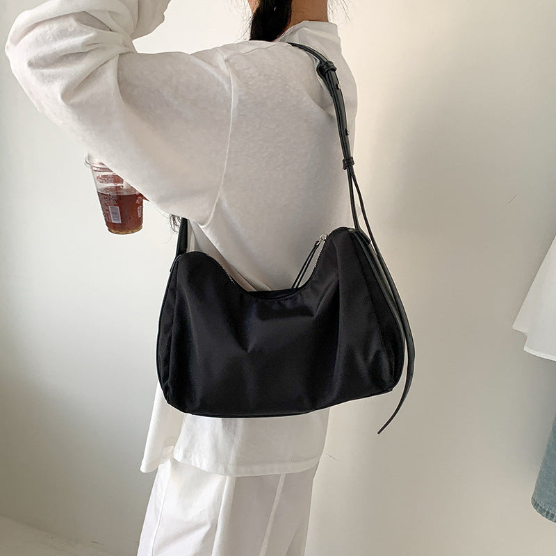 Women's Niche Textured Nylon Summer Stitching Commuter Women's Shoulder Bag
