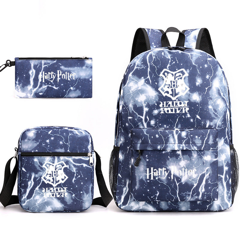 Harry Potter College Badge Pencil Three-piece Backpacks