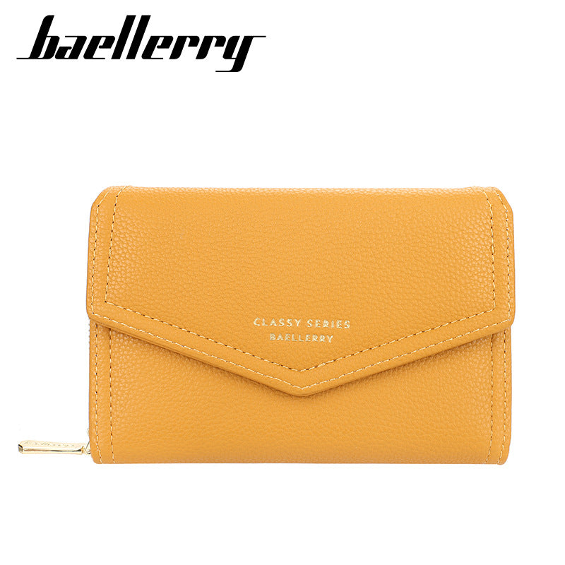 Women's Cute High-grade Short Multiple Slots Zipper Ladies Wallet